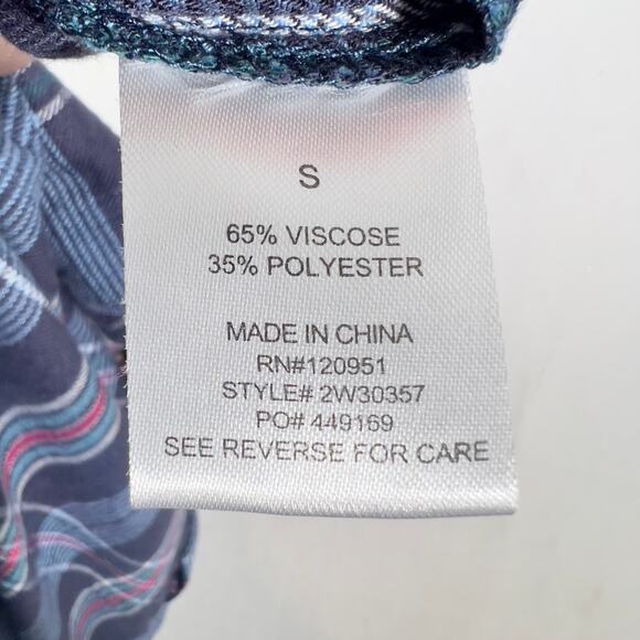 Hippie Rose Button Crop Top Woman's Small Blue Plaid Flannel Pocket - Picture 9 of 11